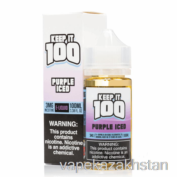 Vape Disposable Purple Iced - Keep It 100 - 100mL 0mg